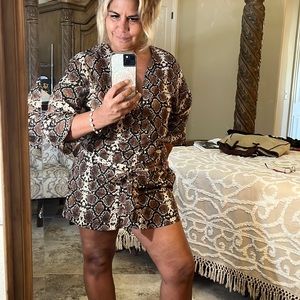 BCBG Max Azria Jumpsuit Animal Print